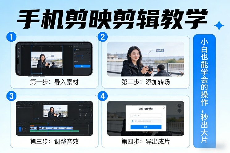 手机剪映剪辑教学,小白也能学会的操作,秒出大片 手机剪映剪辑教学,小白也能学会的操作,秒出大片