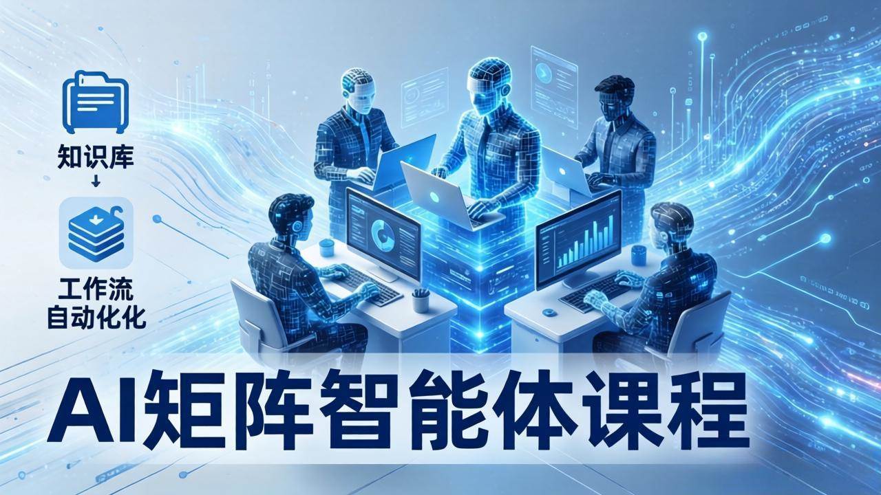 (17759期)AI矩阵智能体实战:100个数字员工批量生产内容,文本知识库+工作流自动化全搞定 (17759期)AI矩阵智能体实战:100个数字员工批量生产内容,文本知识库+工作流自动化全搞定