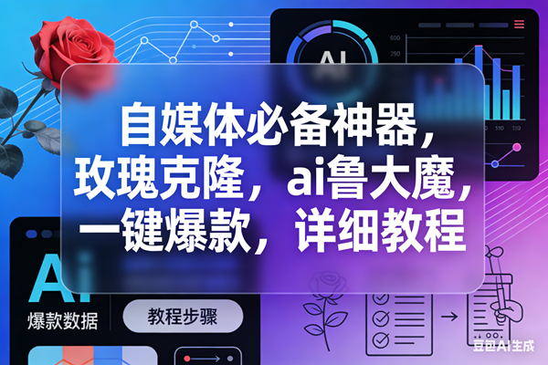 (17766期)玫瑰克隆,ai鲁大魔工具,自媒体必备神器,一键爆款,详细教程。 (17766期)玫瑰克隆,ai鲁大魔工具,自媒体必备神器,一键爆款,详细教程。