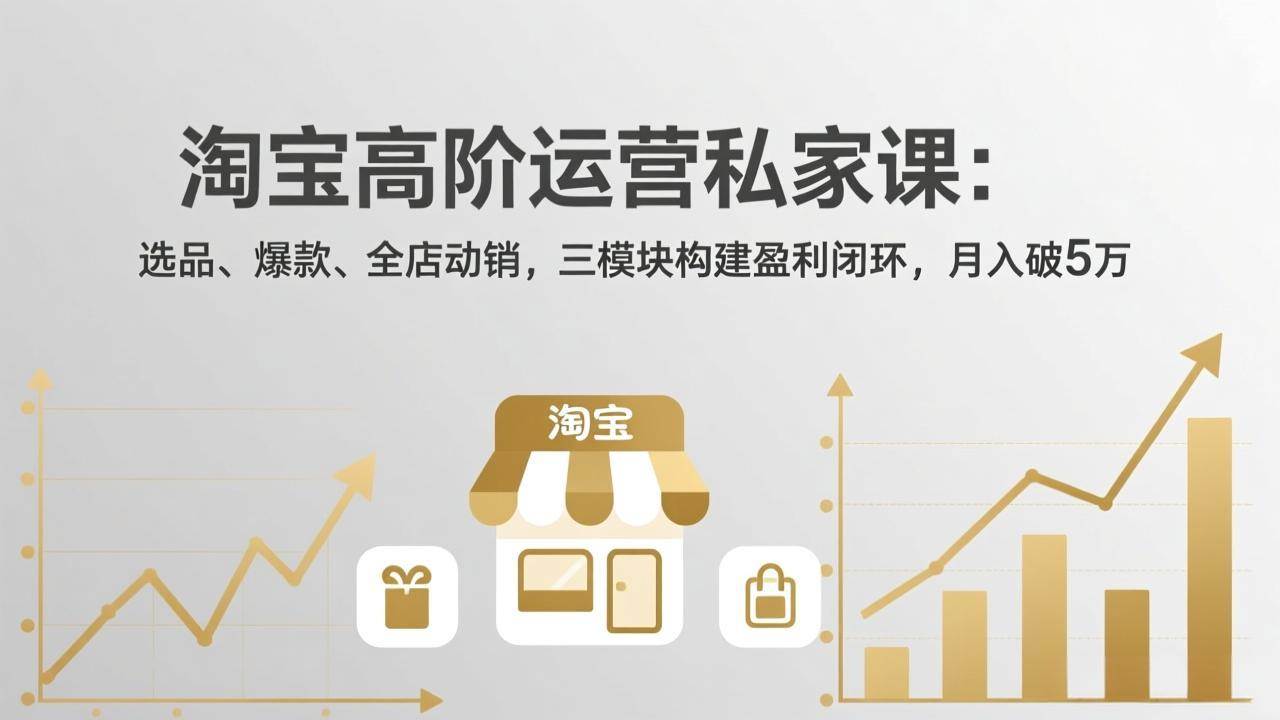 (17904期)淘宝高阶运营私家课(更新26年4月):选品、爆款、全店动销,三模块构建盈利闭环,月入破5万 (17904期)淘宝高阶运营私家课(更新26年4月):选品、爆款、全店动销,三模块构建盈利闭环,月入破5万