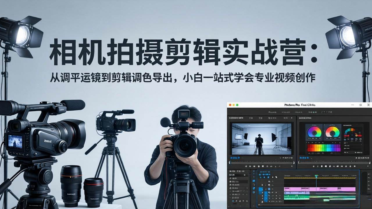 (18002期)相机拍摄剪辑实战营:从调平运镜到剪辑调色导出,小白一站式学会专业视频创作 (18002期)相机拍摄剪辑实战营:从调平运镜到剪辑调色导出,小白一站式学会专业视频创作