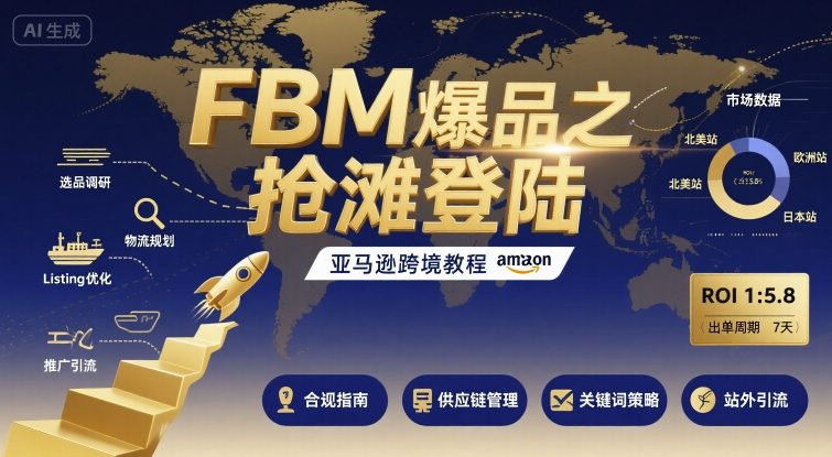 FBM爆品之抢滩登陆-亚马逊跨境教程-知知学社