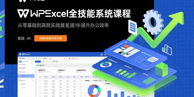 WPS Excel全技能系统课程：从零基础到高阶实战全覆盖，全面提升办公效率-知知学社