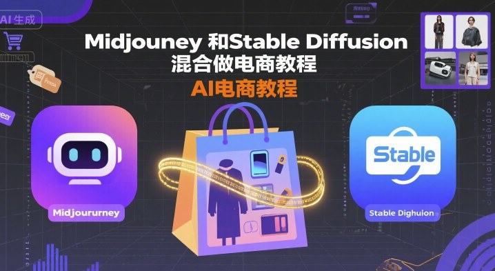 Midjourney和Stable Diffusion混合做电商教程-ai电商教程-知知学社