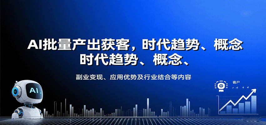 AI批量产出获客，时代趋势、概念、副业变现、应用优势及行业结合等内容-知知学社