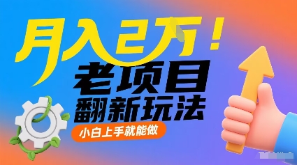 月入2W！老项目翻新玩法，小白上手就能做，非常容易上手-知知学社