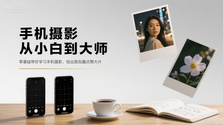 手机摄影从小白到大师，零基础带你学习手机摄影，拍出朋友圈点赞大片-知知学社
