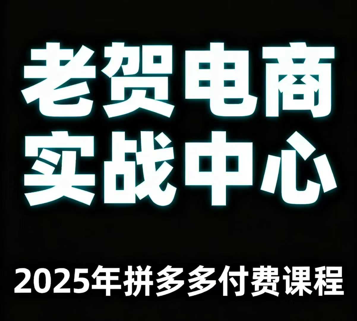 老贺电商2025年拼多多付费课程，用通俗易懂的方法告诉你多多怎么玩-知知学社