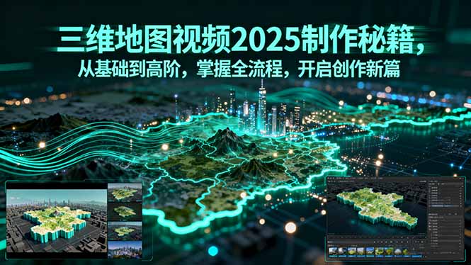 三维地图视频2025制作秘籍，从基础到高阶，掌握全流程，开启创作新篇-知知学社