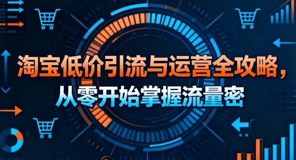 淘宝低价引流与运营全攻略，从零开始掌握流量密码-知知学社