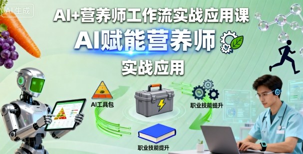 AI+营养师工作流实战应用课,AI赋能营养师-知知学社