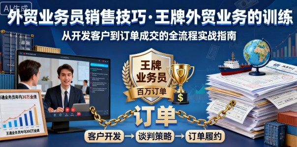 外贸业务员销售技巧,王牌外贸业务的训练-知知学社