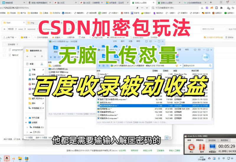 CSDN加密资源包项目，被动流量长期收益，无脑上传广撒网坐等收益-知知学社