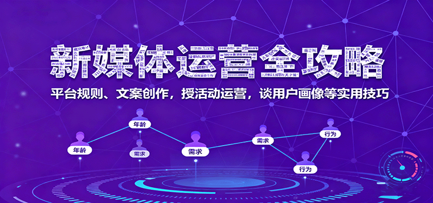 新媒体运营全攻略:平台规则、文案创作,授活动运营,谈用户画像等实用技巧-知知学社