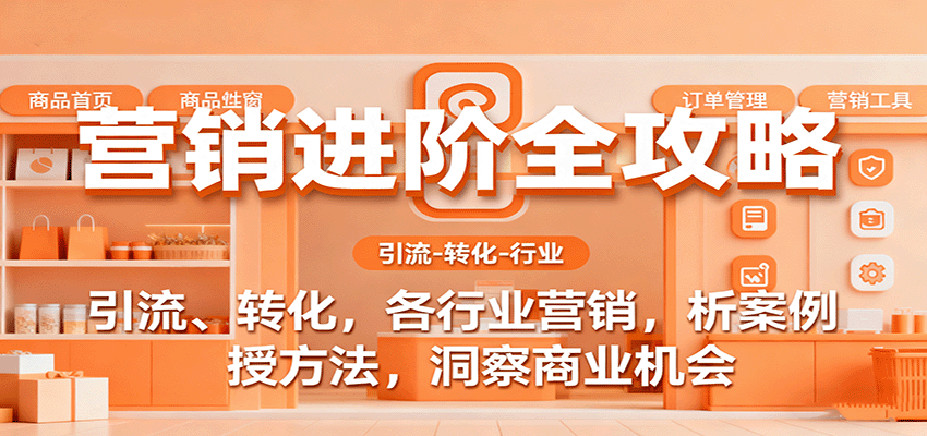 营销进阶全攻略，引流、转化，各行业营销，析案例，授方法，洞察商业机会-知知学社