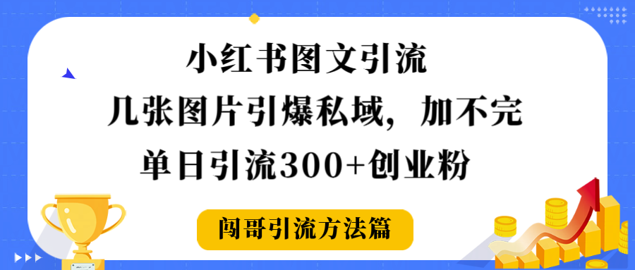 小红书图文引流,几张图片引爆私域加不完,单日引流300+创业粉-知知学社