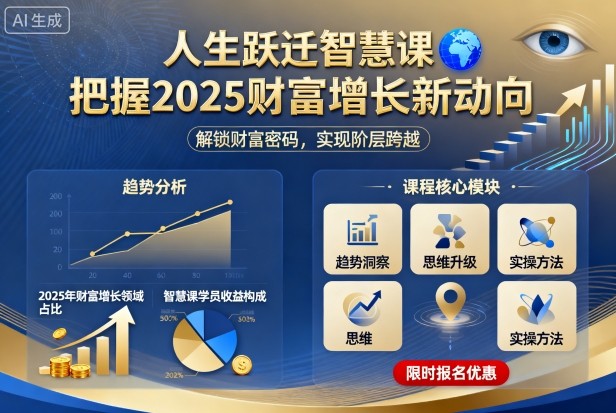 人生跃迁智慧课,把据2025财富增长新动向-知知学社