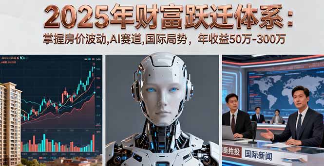 2025年财富跃迁体系:掌握房价波动,AI赛道,国际局势,年收益50万-300万-知知学社