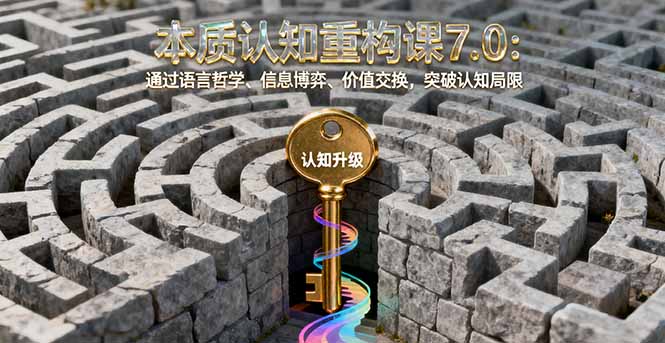 本质认知重构课7.0:通过语言哲学、信息博弈、价值交换,突破认知局限-知知学社