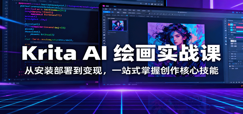 Krita AI 绘画实战课:从安装部署到变现,一站式掌握创作核心技能-知知学社