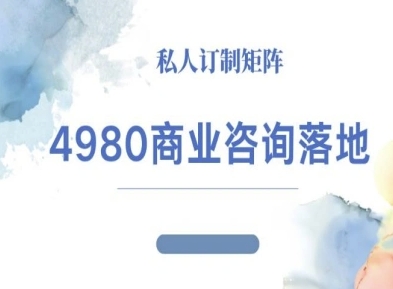 4980商业咨询师落地课程-ip运营高客单教程-知知学社