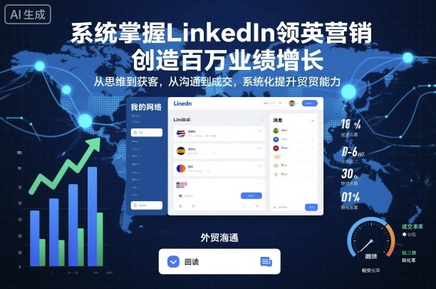 系统掌握LinkedIn领英营销,创造百万业绩增长,从思维到获客,从沟通到成交,系统化提升外贸能力-知知学社