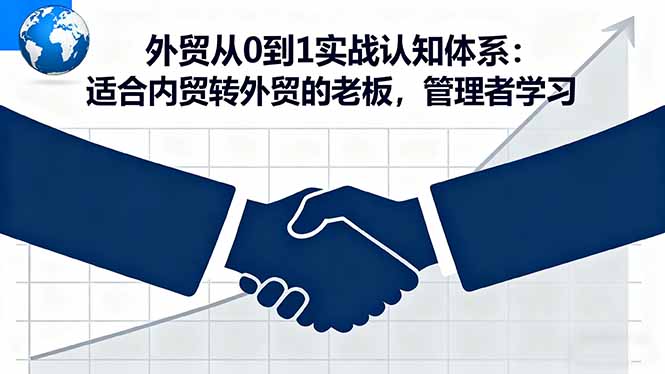 外贸从0到1实战认知体系:适合内贸转外贸的老板,管理者学习-知知学社