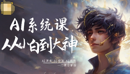 AI系统课程,从小白到大神系统学AI,AI声音-AI绘画-AI视频一门课全掌握-知知学社
