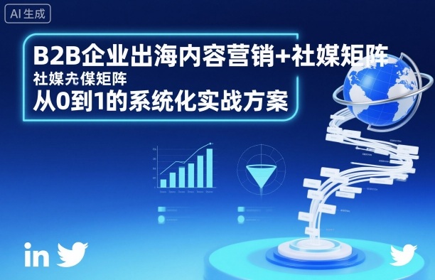 B2B企业出海内容营销+社媒矩阵,从0到1的系统化实战方案-知知学社