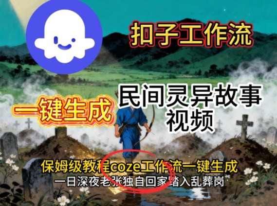Coze扣子工作流一键生成民间灵异故事视频,保姆级教程搭建教学-知知学社