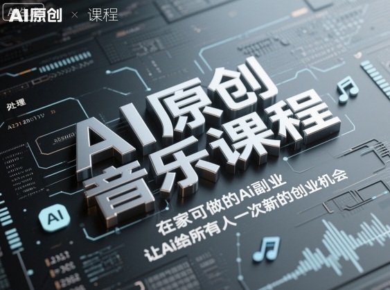 AI原创音乐课程,在家可做的Ai副业,让Ai给所有人一次新的创业机会 – 知知学社-知知学社