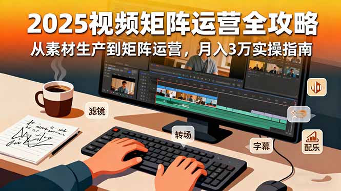 2025短视频矩阵运营全攻略:从素材生产到矩阵运营,月入3万实操指南 – 知知学社-知知学社