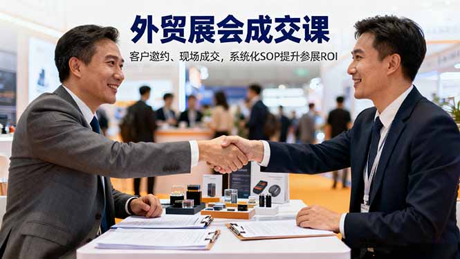外贸展会成交课,含目标制定、客户邀约、现场成交,系统化SOP提升参展ROI – 知知学社-知知学社