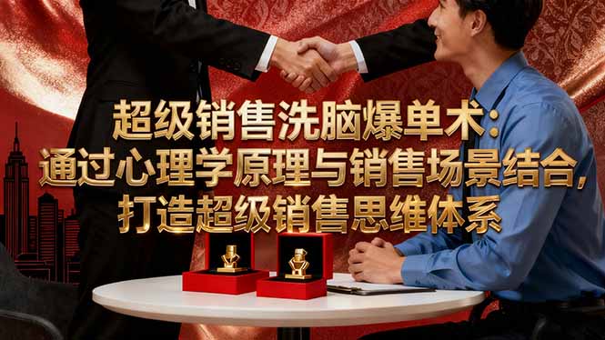 超级销售洗脑爆单术:通过心理学原理与销售场景结合,打造超级销售思维体系 – 知知学社-知知学社