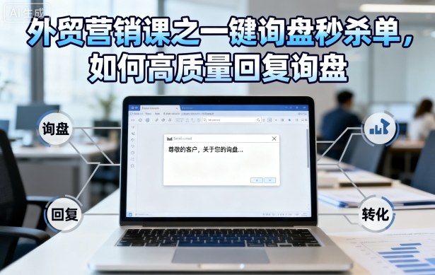 外贸营销课之一键询盘秒杀单,如何高质量回复询盘 – 知知学社-知知学社