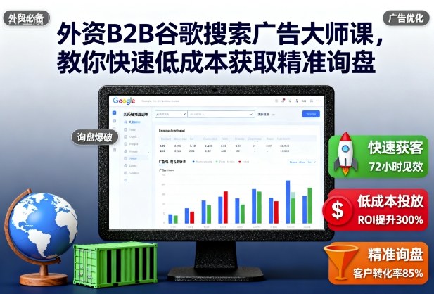 外资B2B谷歌搜索广告大师课,教你快速低成本获取精准询盘 – 知知学社-知知学社