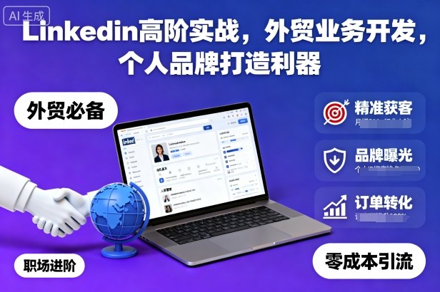 Linkedin高阶实战,外贸业务开发,个人品牌打造利器 – 知知学社-知知学社