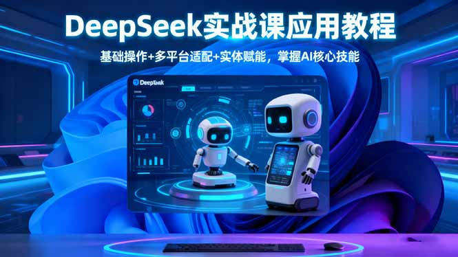 DeepSeek实战课应用教程、基础操作+多平台适配+实体赋能,掌握AI核心技能 – 知知学社-知知学社
