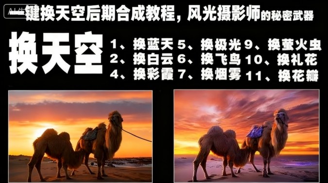 一键换天空后期合成教程,风光摄影师的秘密武器 – 知知学社-知知学社