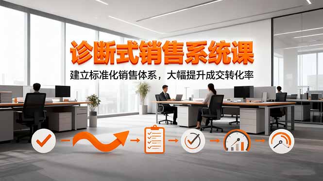 诊断式销售系统课，建立标准化销售体系，大幅提升成交转化率 - 知知学社-知知学社