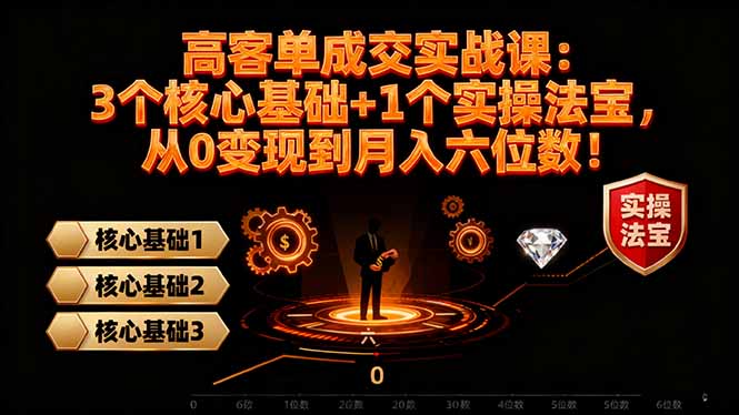 高客单成交实战课:3个核心基础+1个实操法宝,从0变现到月入六位数! – 知知学社-知知学社
