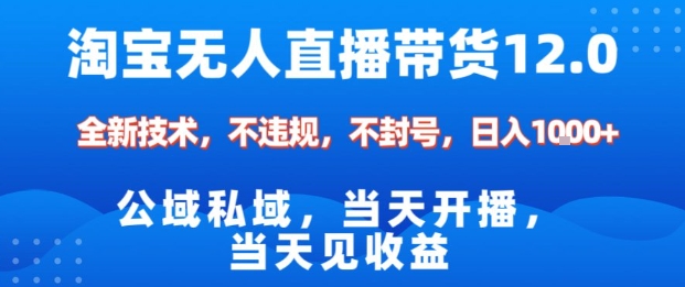淘宝无人直播12.0,公域私域技术,不封号,不违规布局双十一流量风口,日入1k(独家技术) – 知知学社-知知学社