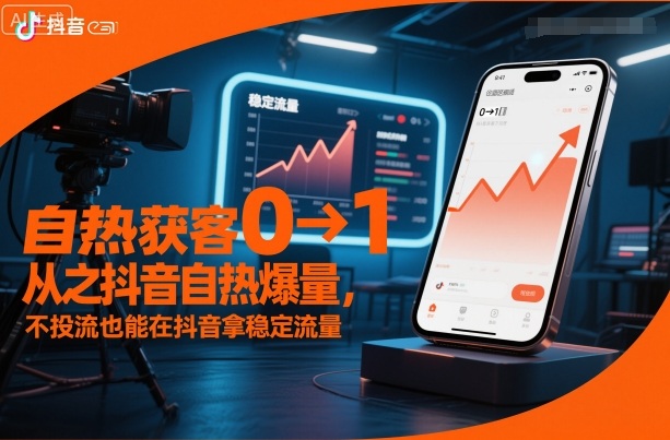 自热获客从0到1之抖音自热爆量,不投流也能在抖音拿稳定流量 – 知知学社-知知学社