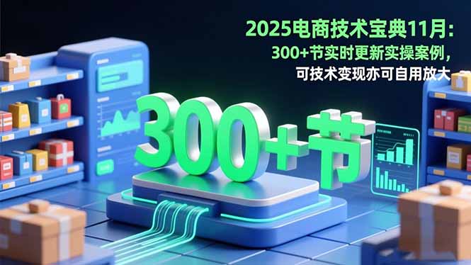 2025电商技术宝典11月:200+节实时更新实操案例,可技术变现亦可自用放大 – 知知学社-知知学社