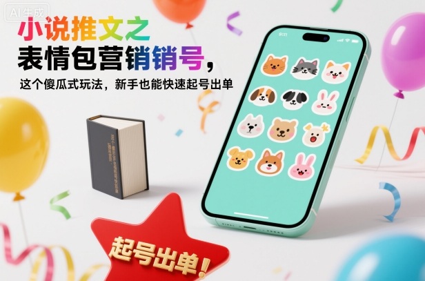 小说推文之表情包营销号,这个傻瓜式玩法,新手也能快速起号出单 – 知知学社-知知学社