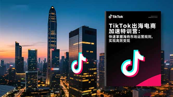 TikTok出海电商实战课程：掌握海外市场运营策略，实现高效变现指南 – 知知学社-知知学社