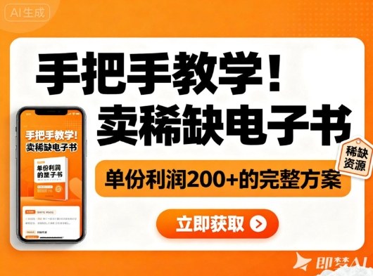 小红书稀缺电子书销售实操指南:手把手教学完整盈利方法 – 知知学社-知知学社