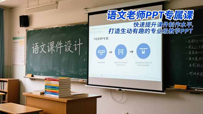 语文老师PPT变现指南:高效课件制作提升实战,打造专业教学PPT被动收入方法 – 知知学社-知知学社